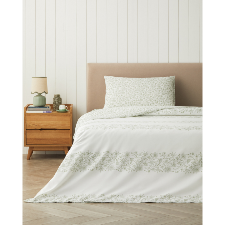 Easy Iron Duvet Cover Set Green