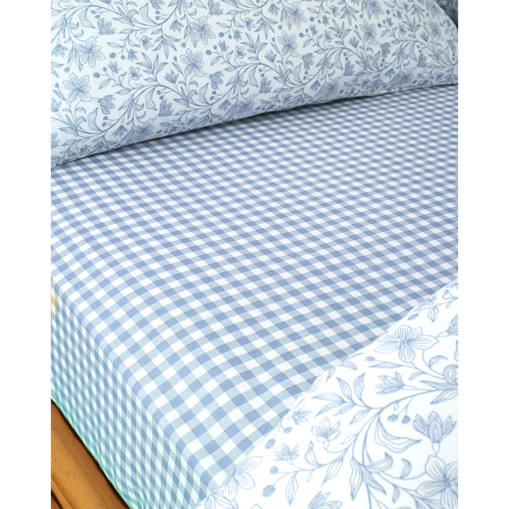 Easy Iron Duvet Cover Set -- Blue