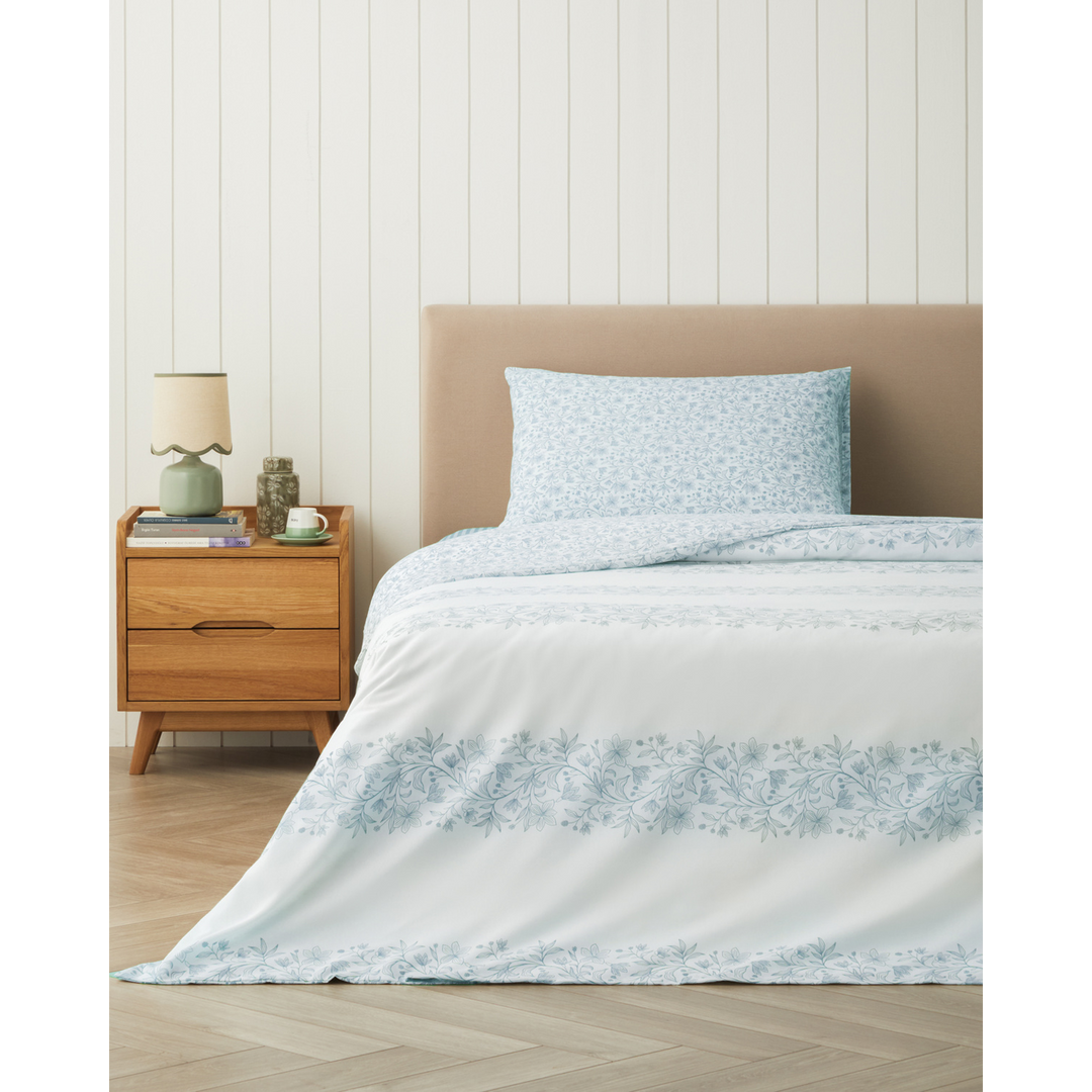 Easy Iron Duvet Cover Set -- Blue