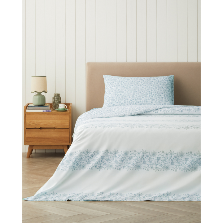 Easy Iron Duvet Cover Set -- Blue