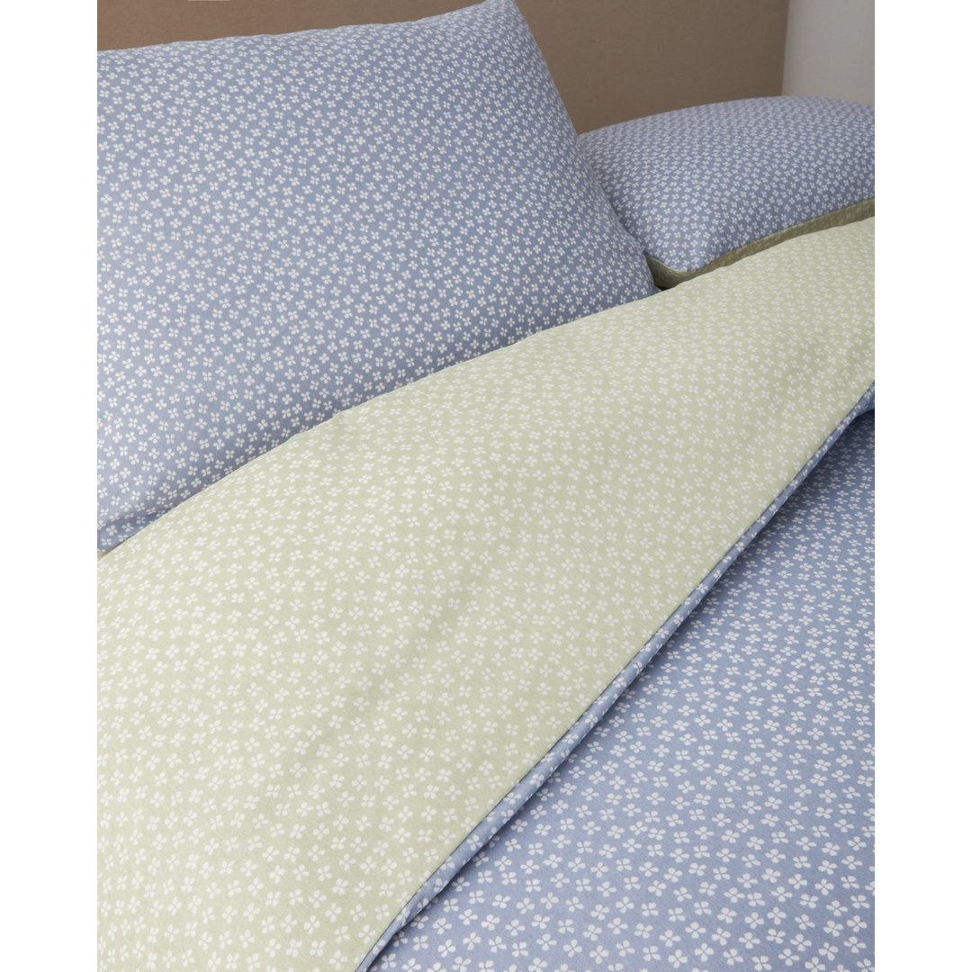 Easy Iron Duvet Cover Set Blue - Green