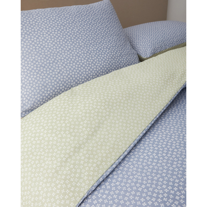 Easy Iron Duvet Cover Set Blue - Green