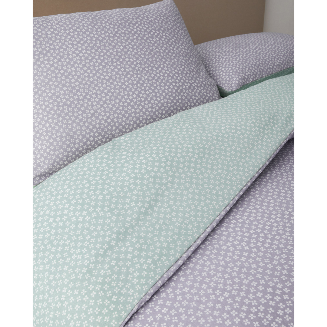 Easy Iron Duvet Cover Set Celadon - Purple