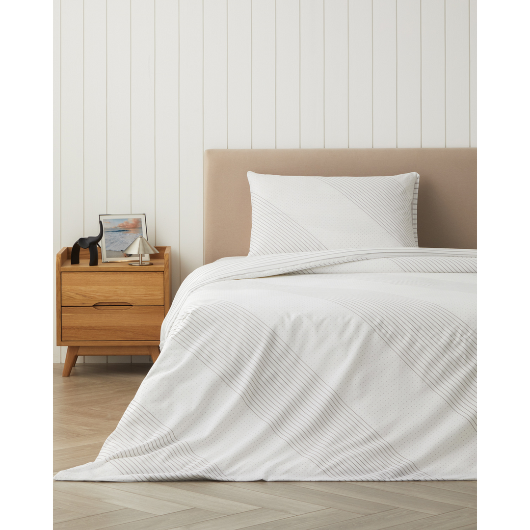 EH Easy Iron Duvet Cover Set Gray