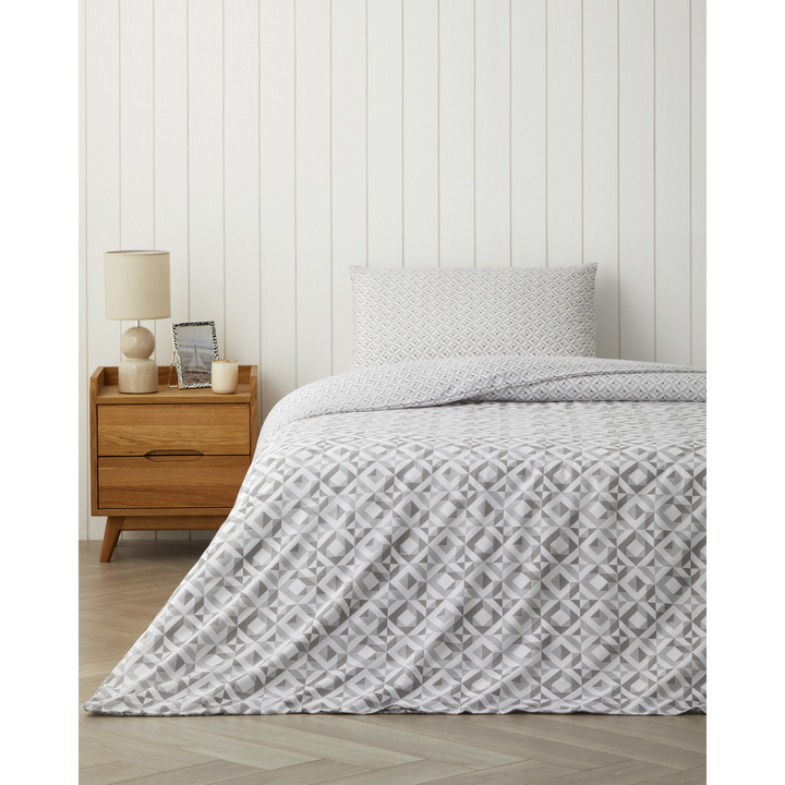 EH Symetra Easy Iron Duvet Cover Set Gray