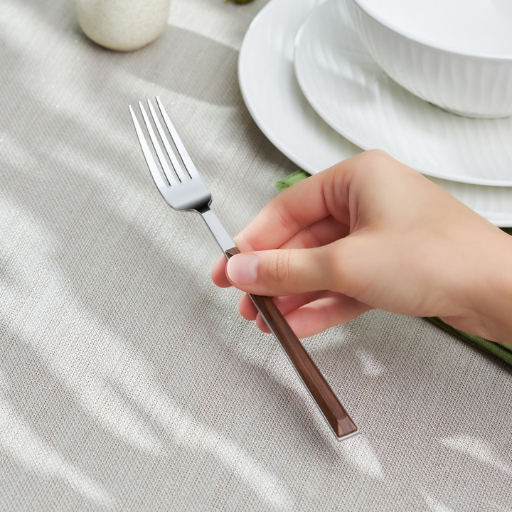 Karaca Salzburg Stainless Steel Table Fork 21 cm – Brown
