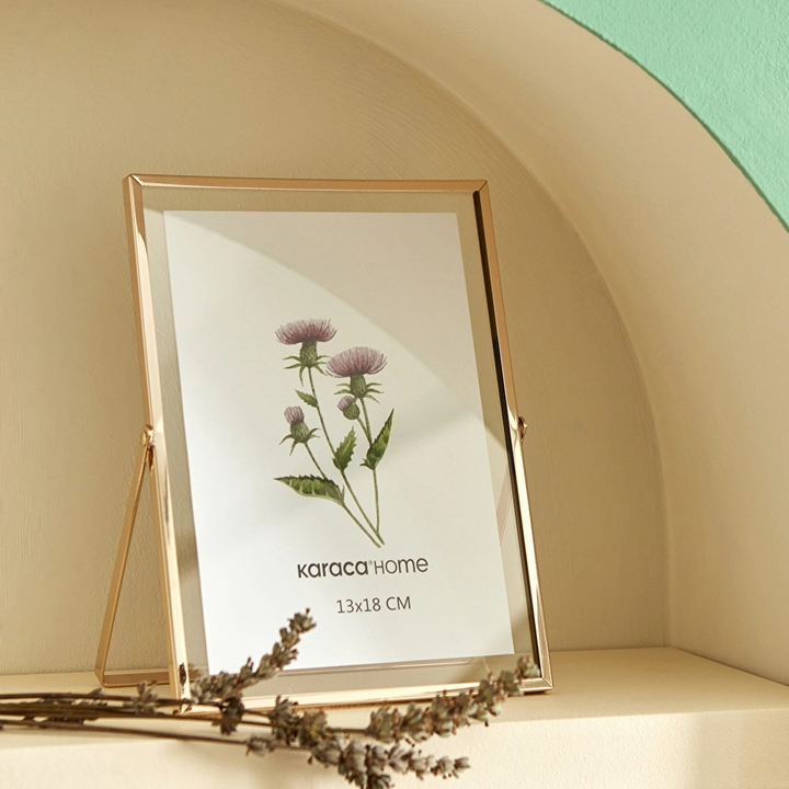 Karaca Home Magic Gold Metal Picture Frame 15 × 20 cm