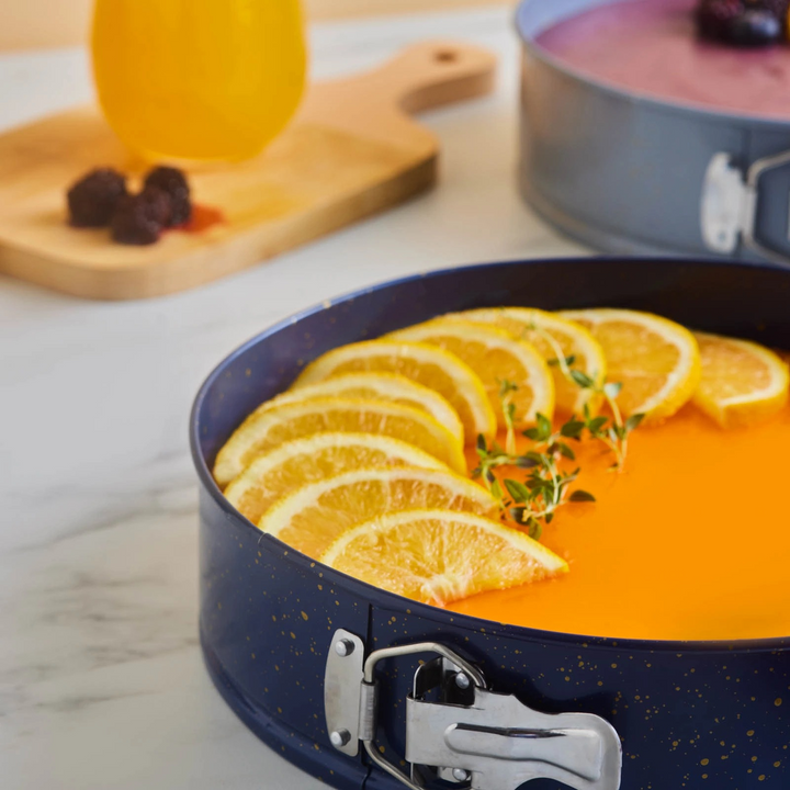 Karaca Super 2-Piece Cake Pan Set 28/24 cm – Navy Blue &amp; Gray