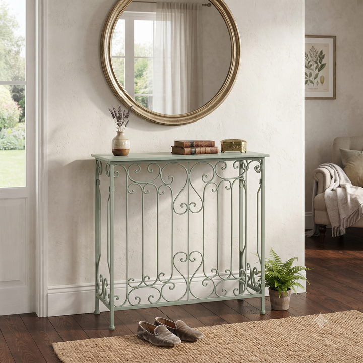 Clayre &amp; Eef Green Metal Console