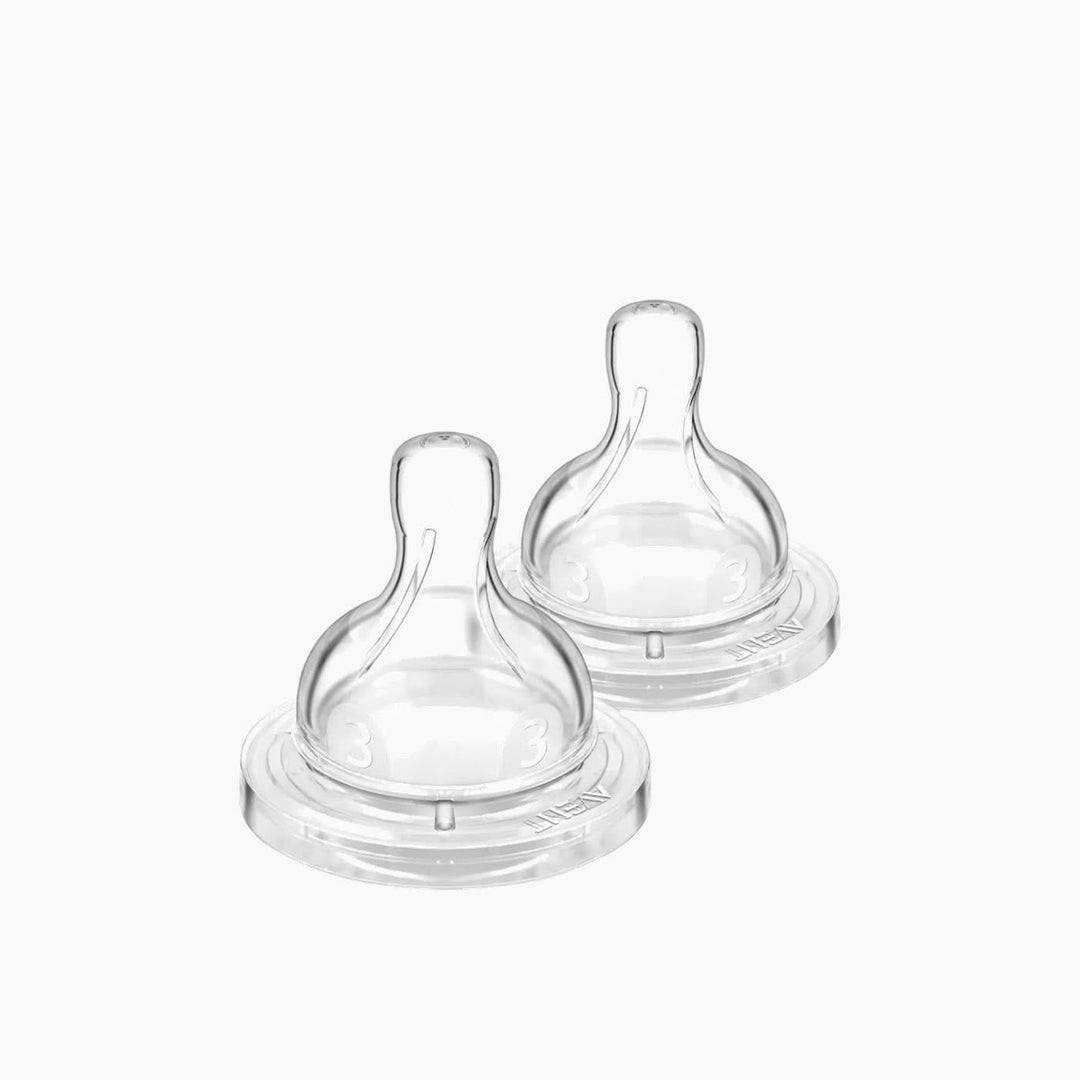 Philips Avent T3 medium-fast flow silicone teats, 2 pack