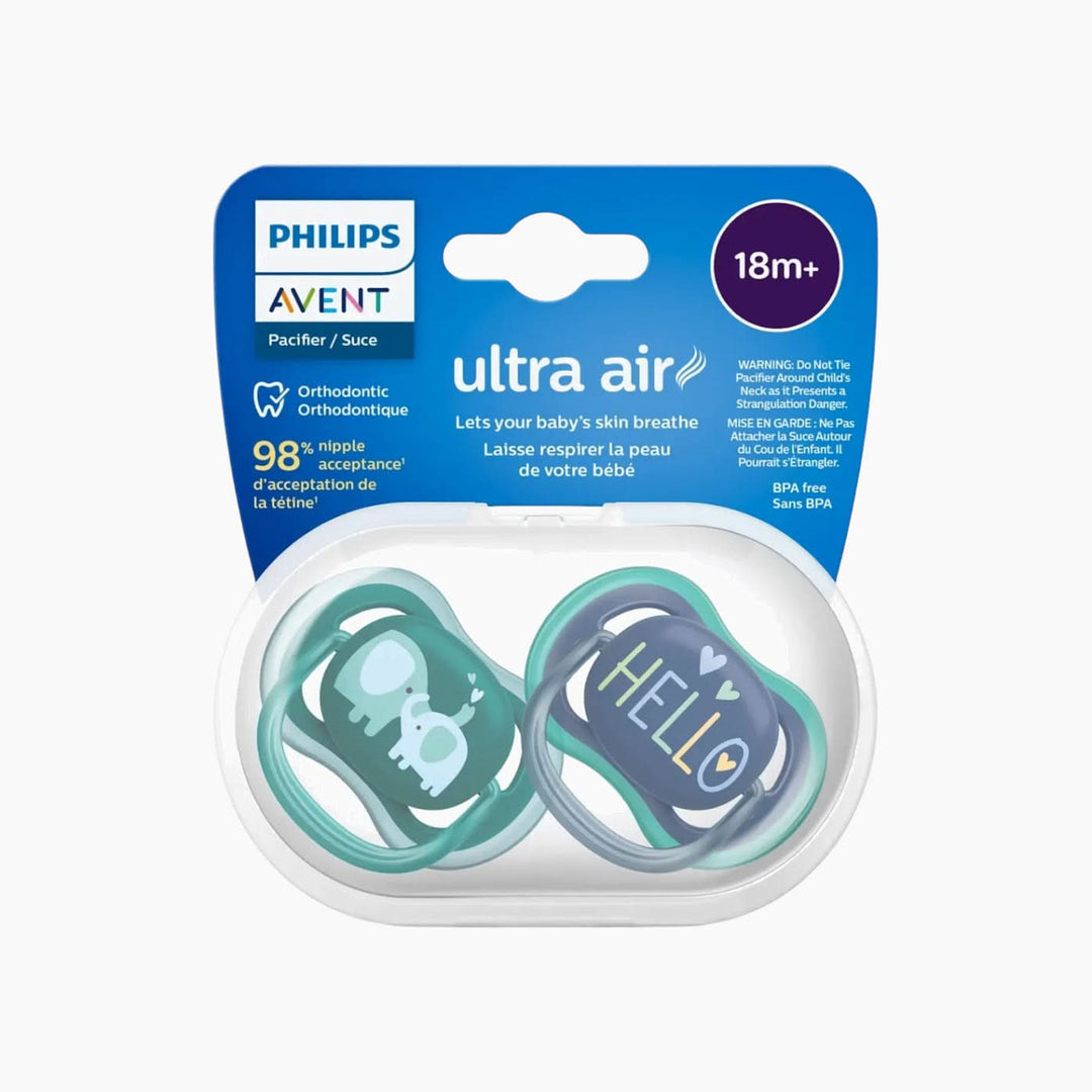 Phillips Soother Air Pacifiers, 18 months and up, 2 decorative pacifiers