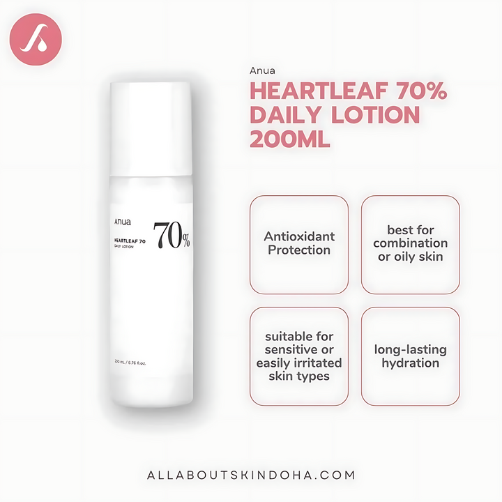 Anua Heartleaf 70+ Hyaluron Daily Lotion 200m