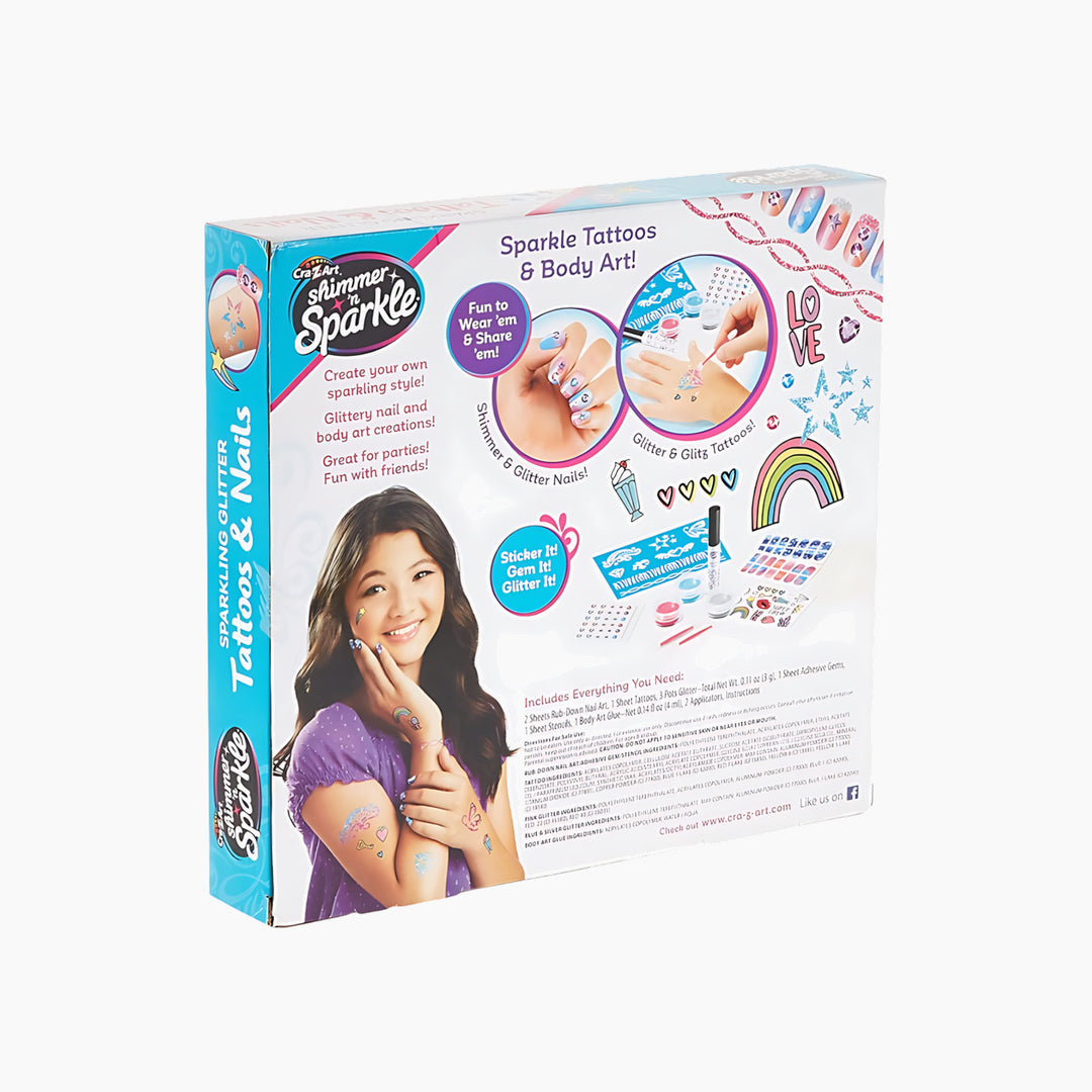 Cra-Z-Art Shimmer N Sparkle Sparkling Glitter Tattoos And Nails