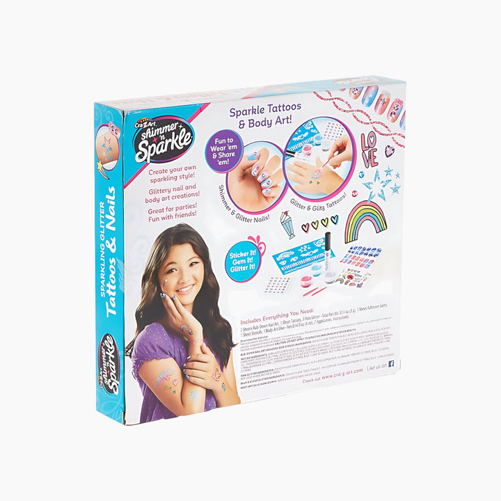 Cra-Z-Art Shimmer N Sparkle Sparkling Glitter Tattoos And Nails