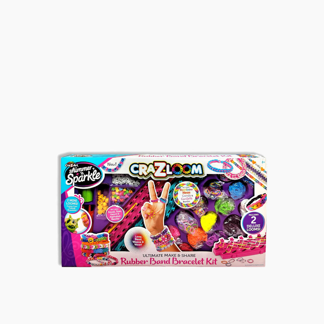 Cra-Z-Art Shimmer N Sparkle Cra-Z-Loom Rubber Band Bracelet Kit