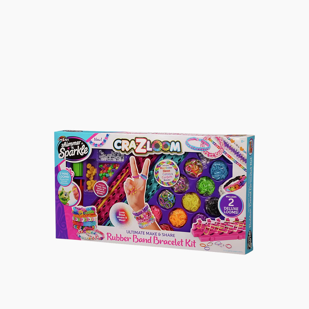 Cra-Z-Art Shimmer N Sparkle Cra-Z-Loom Rubber Band Bracelet Kit