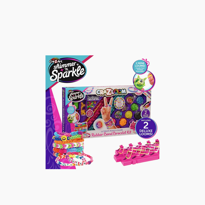 Cra-Z-Art Shimmer N Sparkle Cra-Z-Loom Rubber Band Bracelet Kit