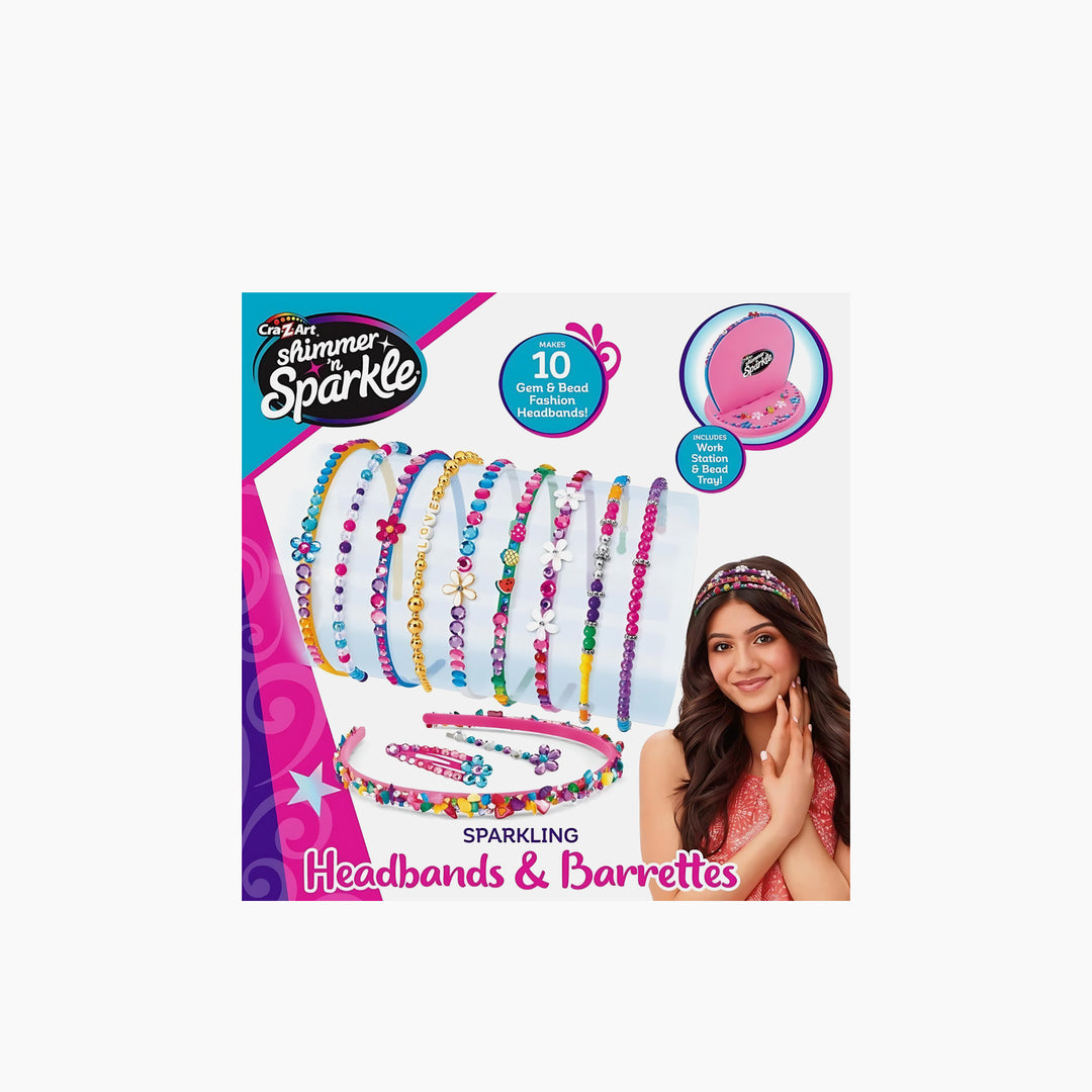 Cra-Z-Art Shimmer N Sparkle عصابات رأس ومشابك شعر لامعة