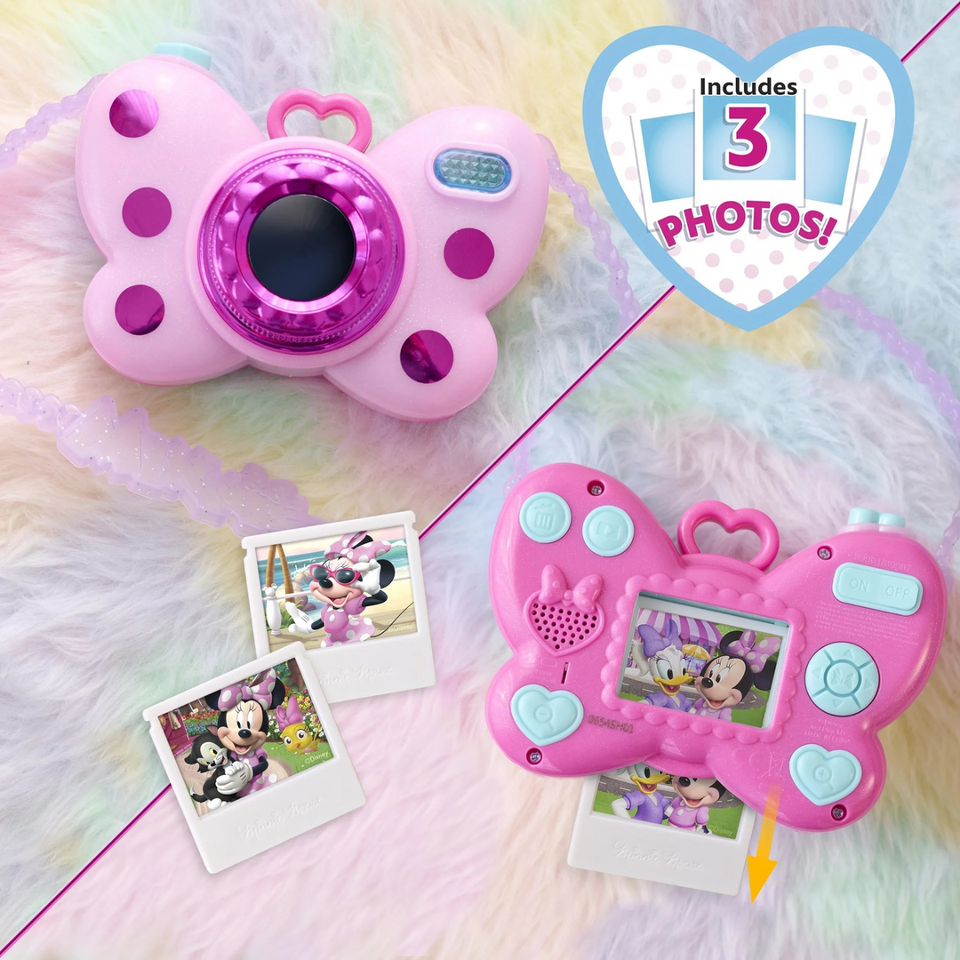 Just Play Disney Junior Minnie Mouse Picture Perfect Play Camera Lights And Sounds Pink 4 Pieces