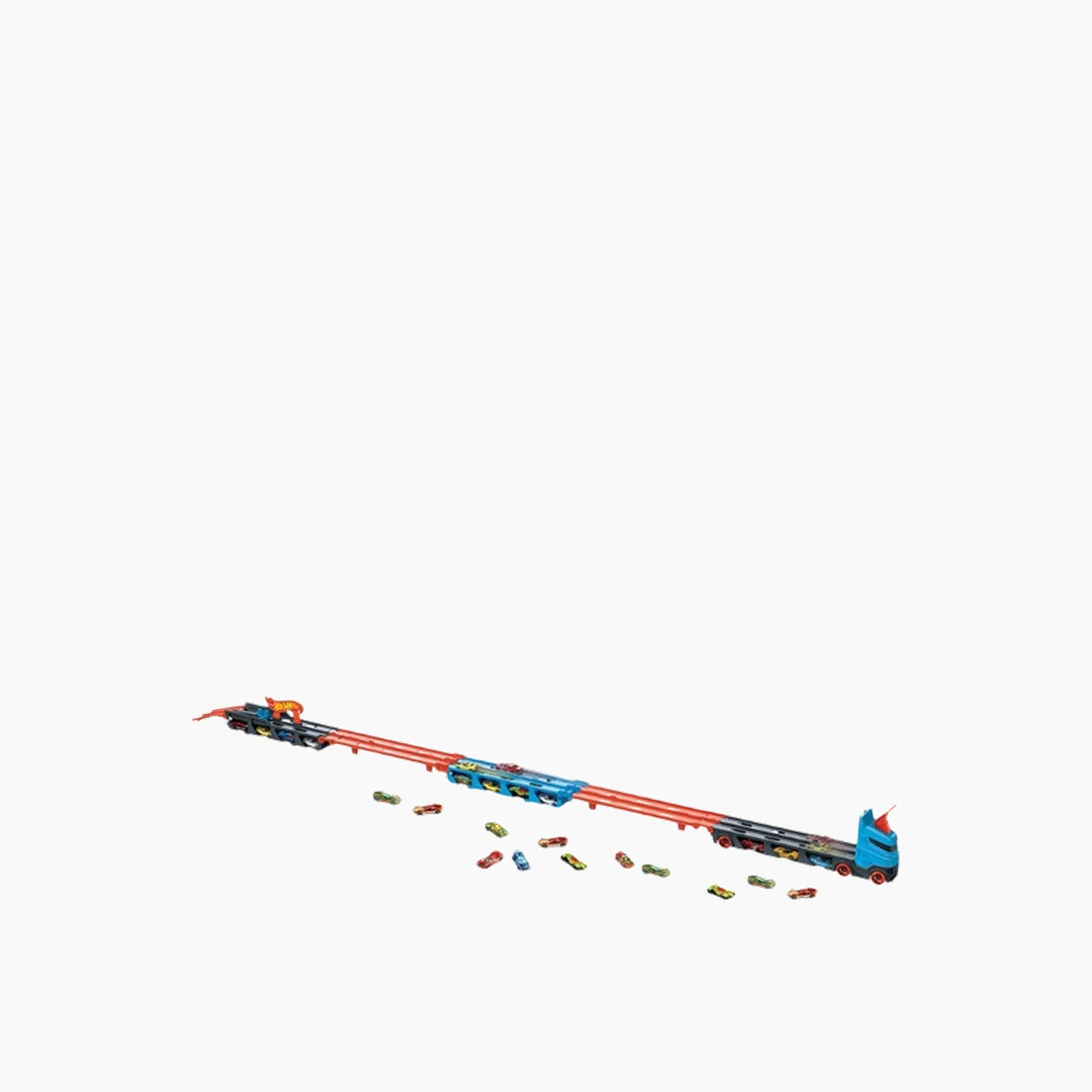 Hot Wheels Speedway Hauler Carrier with 3 Toy Cars
