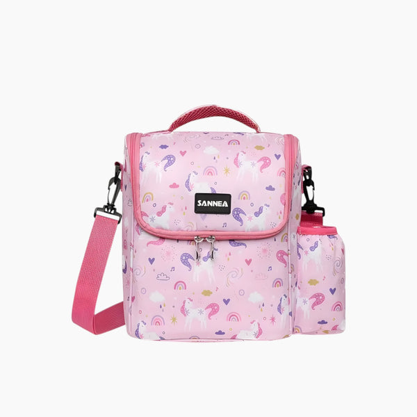 Insulated Lunch Bag With Bottle Holder