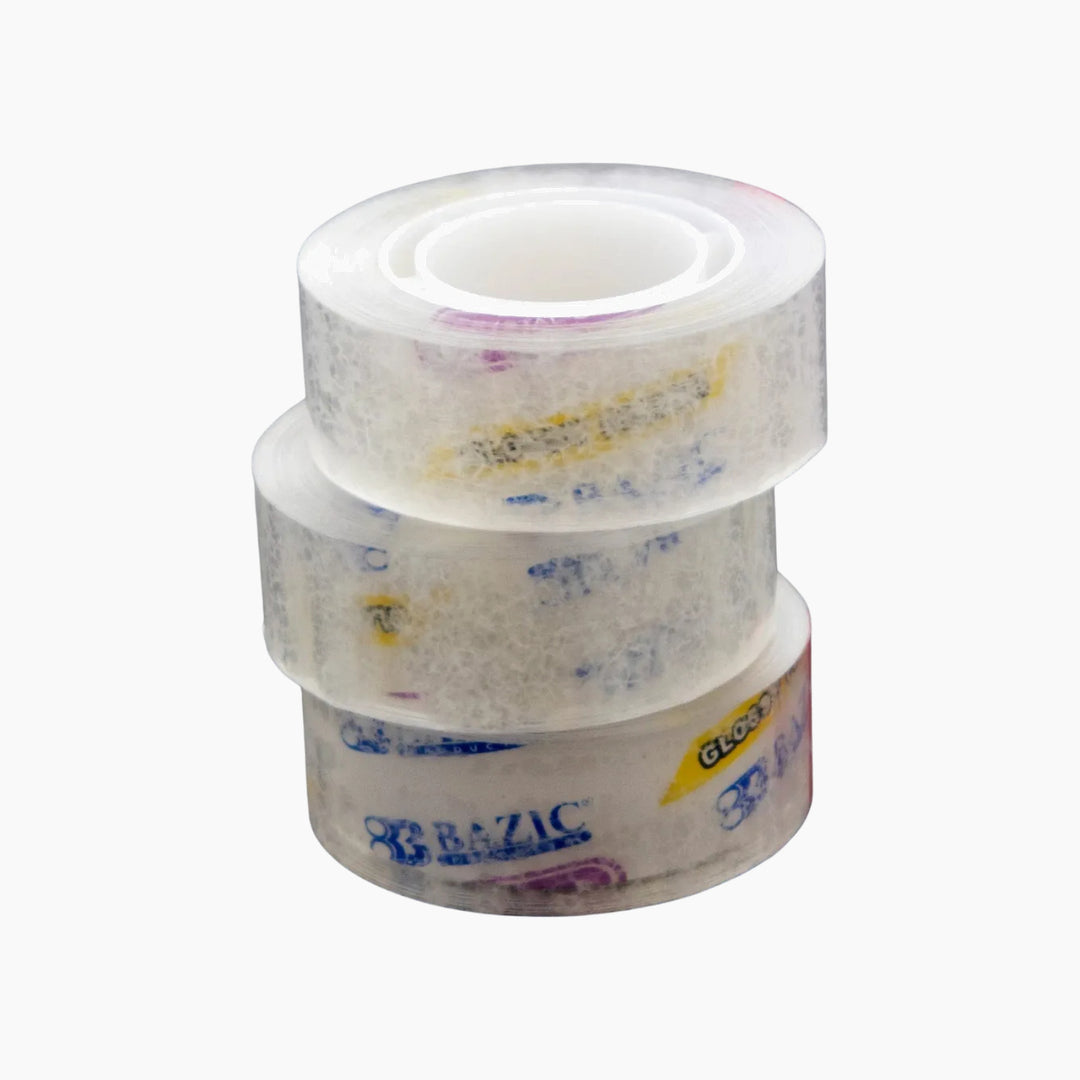 Bazic 3/4" x 1000" Crystal Clear Tape Refill 3-Pack