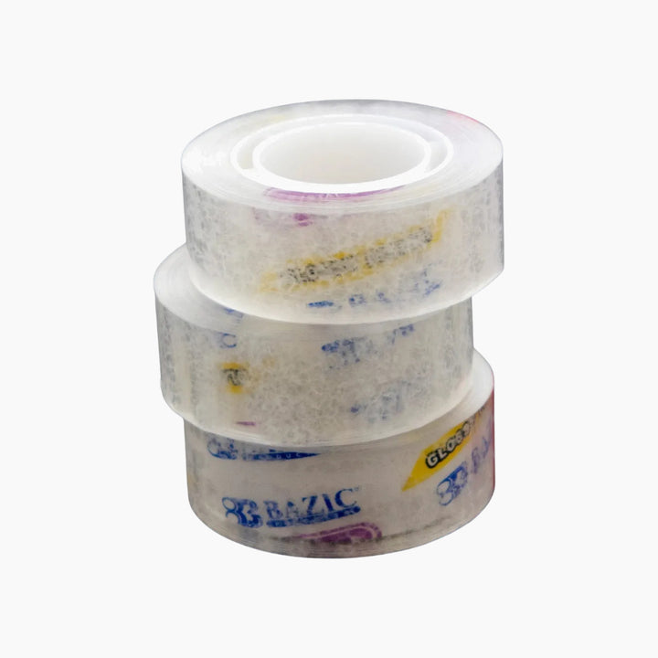 Bazic 3/4" x 1000" Crystal Clear Tape Refill 3-Pack