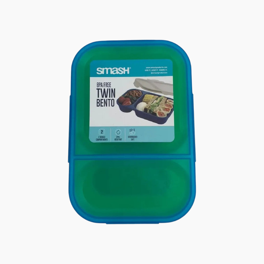 Smash Lunch Box Duo Bento, Blue And Green