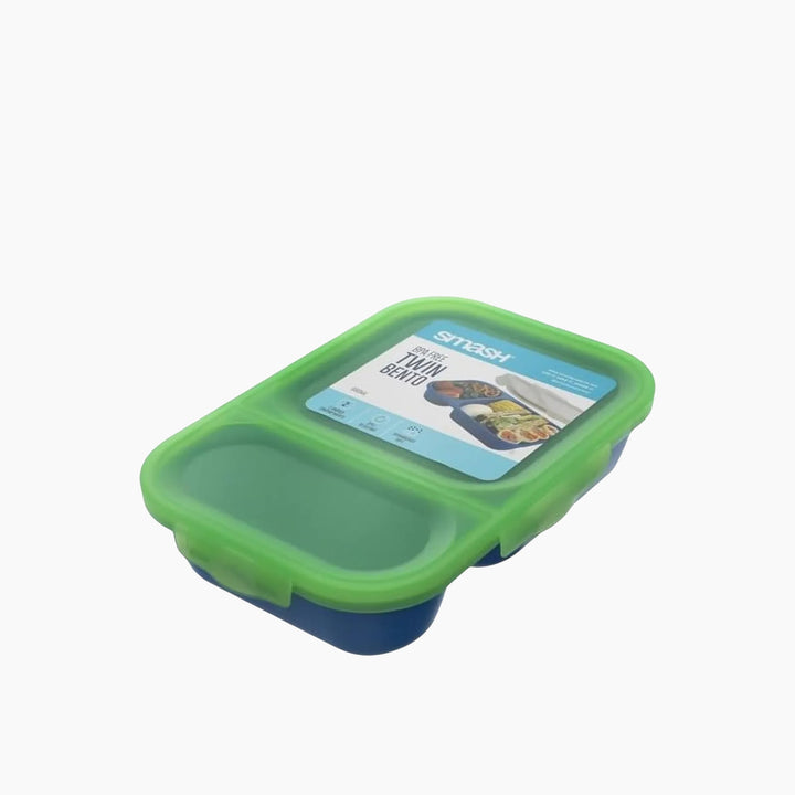 Smash Lunch Box Duo Bento, Blue And Green