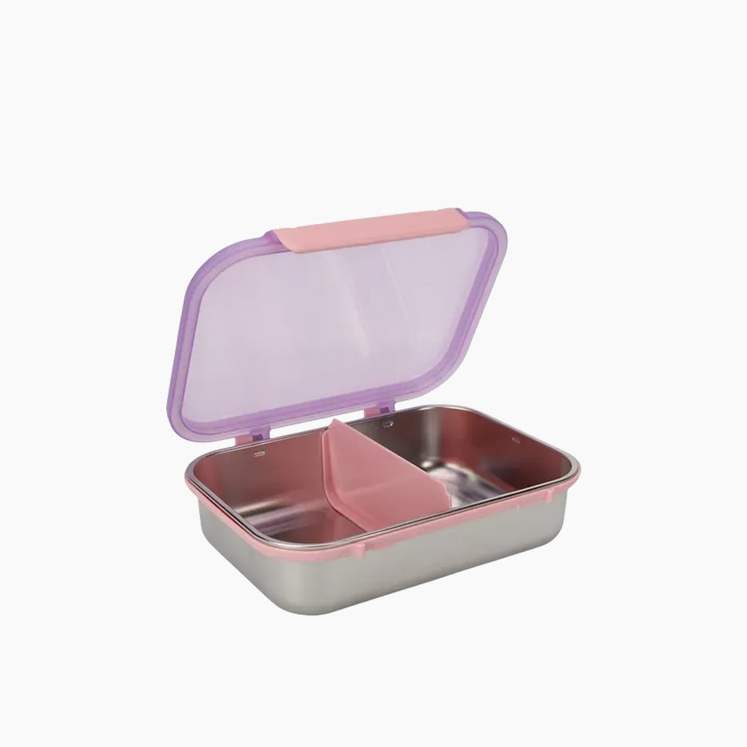 Smash Stainless Steel Hinged Lid Snack Box 1.80 L Purple-Pink