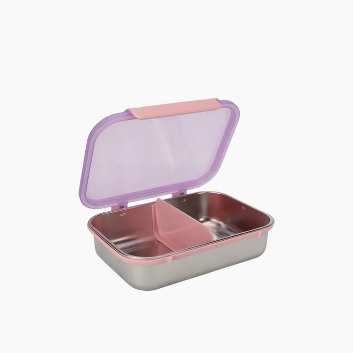 Smash Stainless Steel Hinged Lid Snack Box 1.80 L Purple-Pink