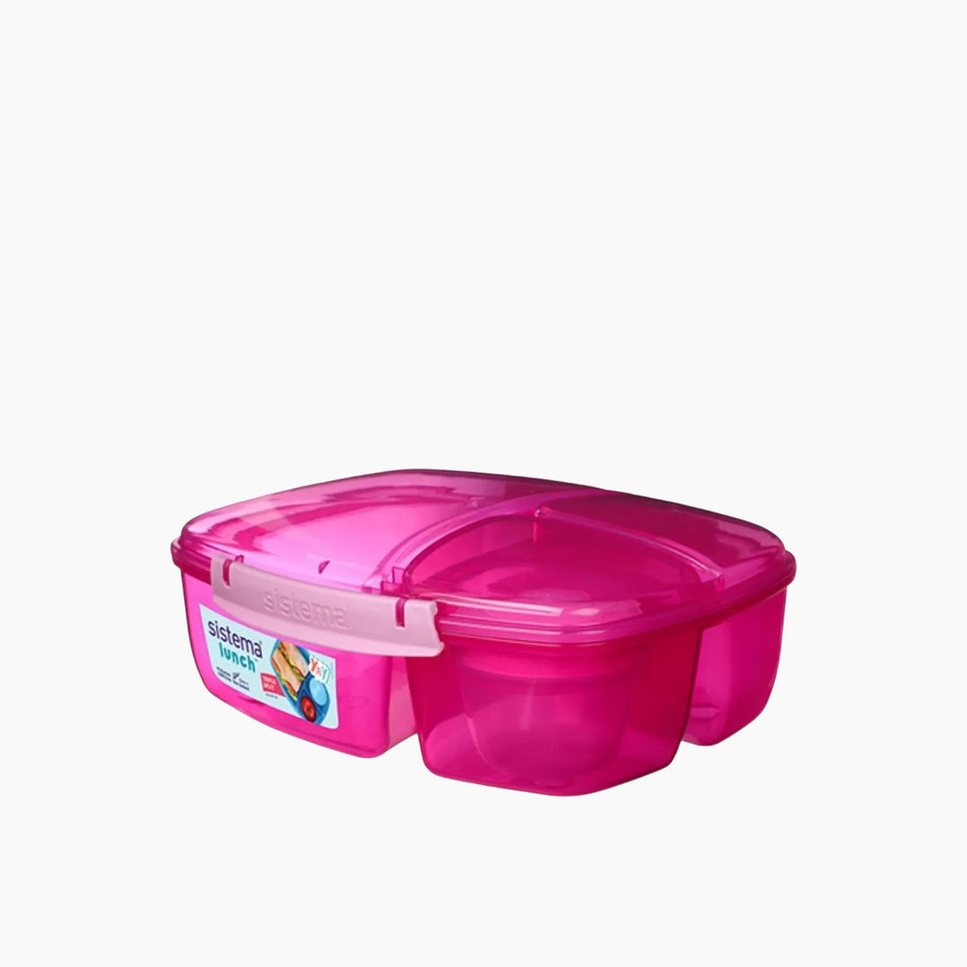 Sistema | Triple Split Lunch With Yogurt Pot - 2 L