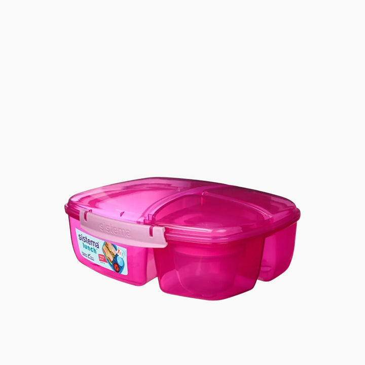 Sistema | Triple Split Lunch With Yogurt Pot - 2 L