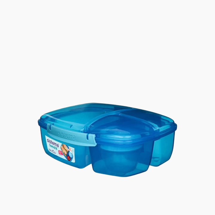 Sistema | Triple Split Lunch With Yogurt Pot - 2 L
