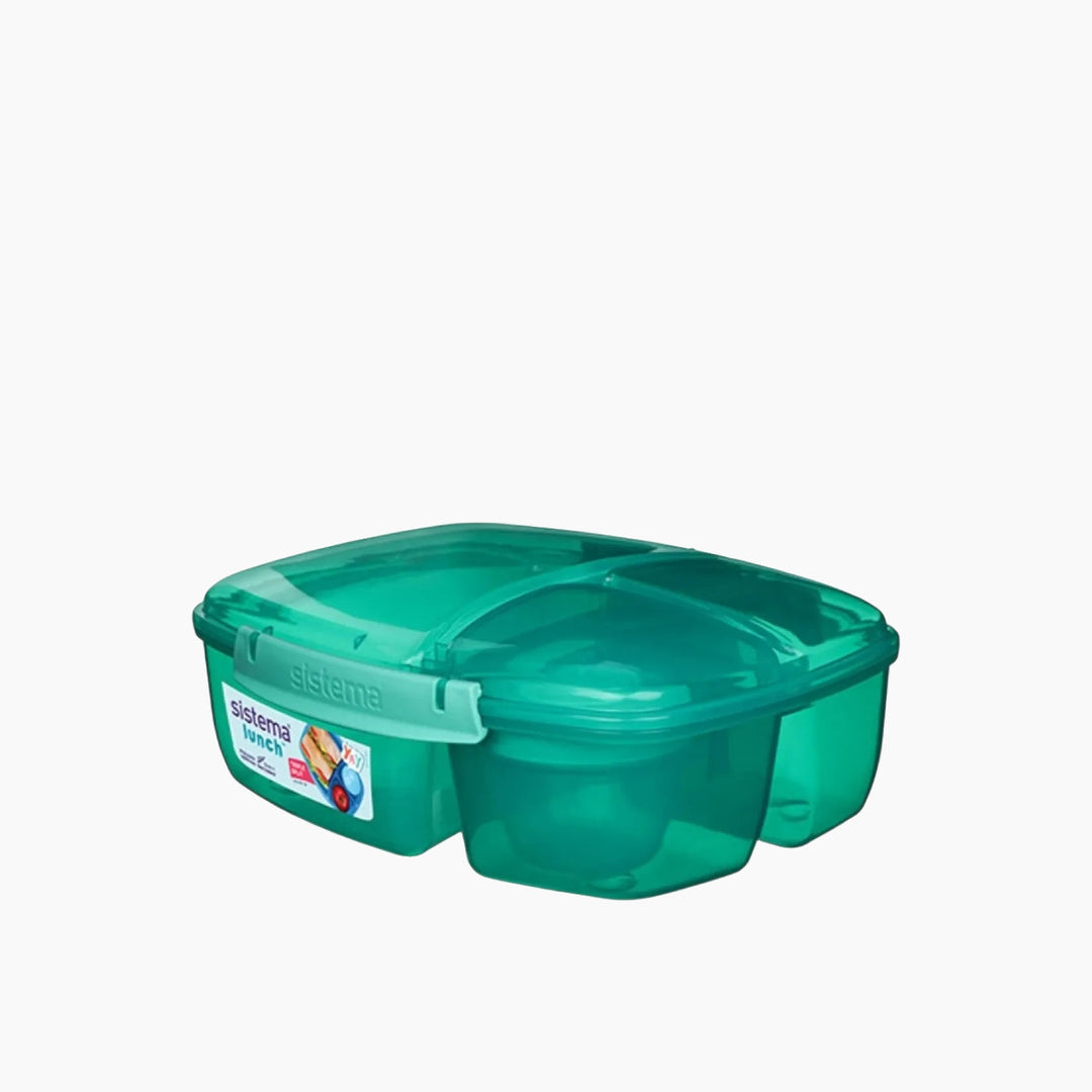 Sistema | Triple Split Lunch With Yogurt Pot - 2 L