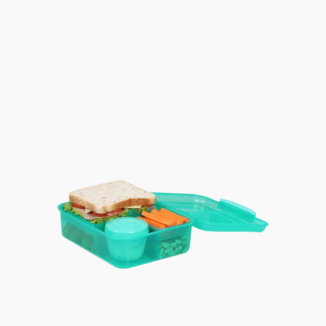 Sistema Bento Colored Lunch Box With Yogurt Pot Green 1.65 L