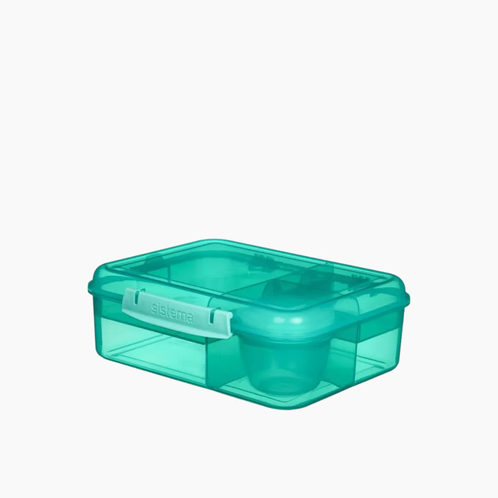 Sistema Bento Colored Lunch Box With Yogurt Pot Green 1.65 L
