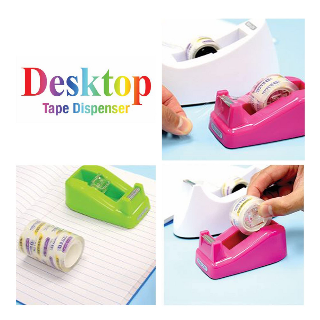 Bazic Mini 1" Core Desktop Tape Dispenser With 3 Tape Refills - 3/4" x 500"