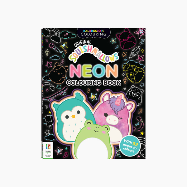Alligator Kaleidoscope Squishmallows Neon Colouring Book
