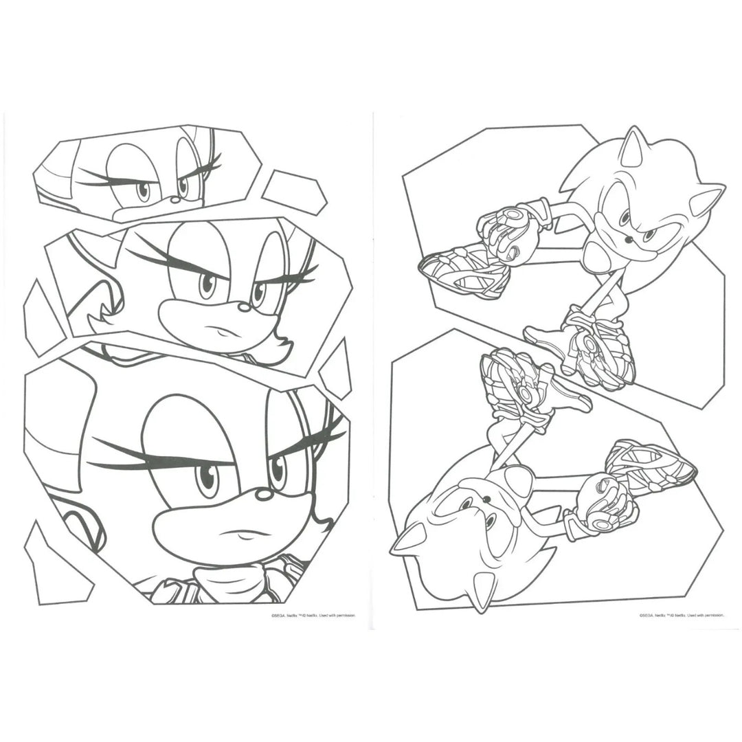 Alligator Sonic Prime Colouring Book