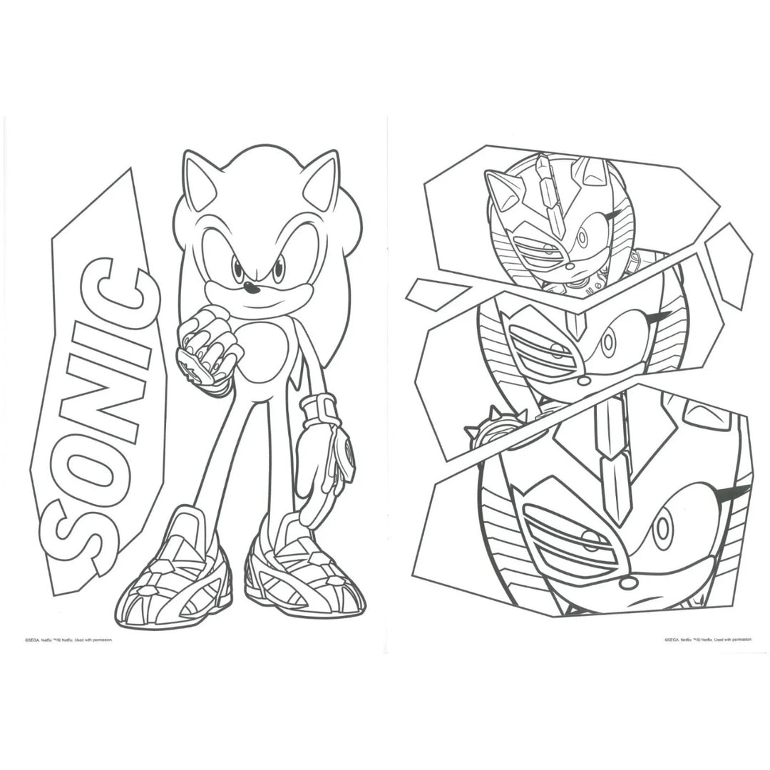 Alligator Sonic Prime Colouring Book