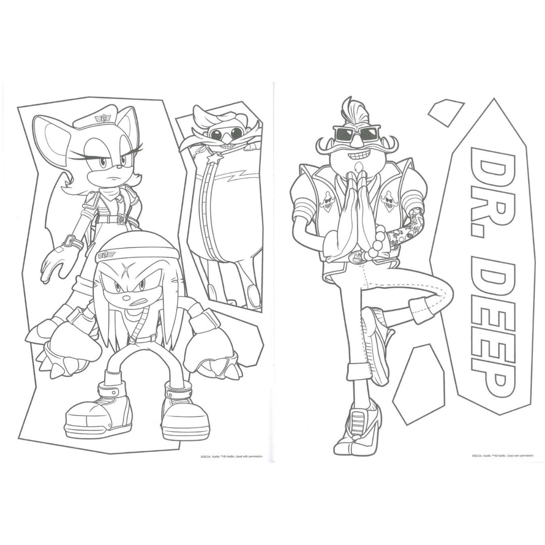 Alligator Sonic Prime Colouring Book