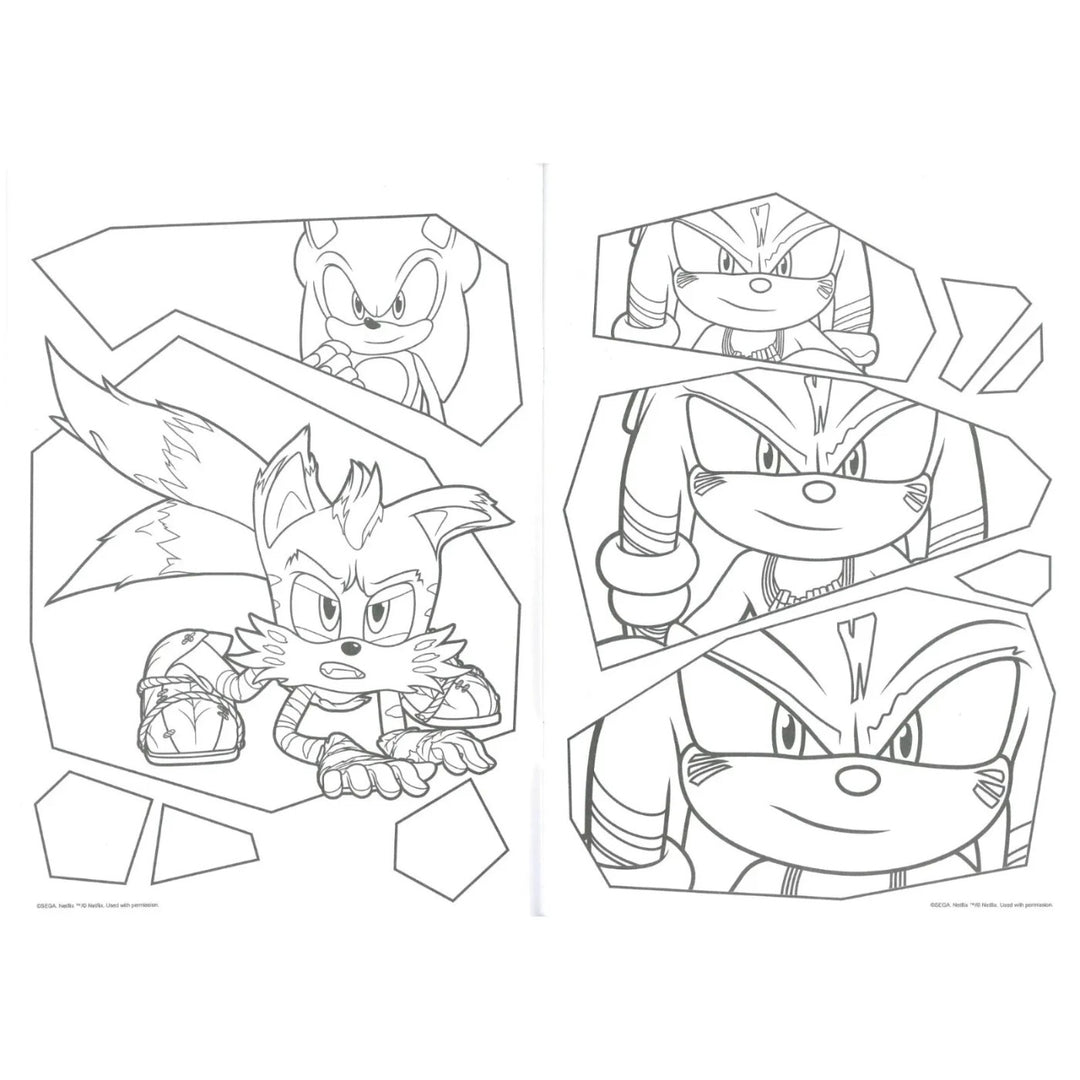 Alligator Sonic Prime Colouring Book