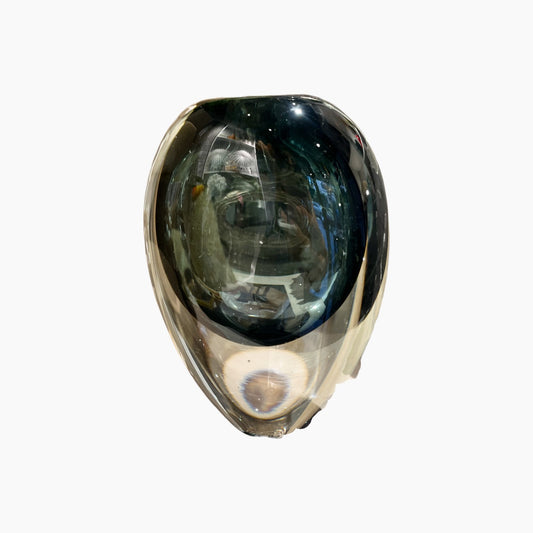 Deco Crush Small Blue Glass Vase