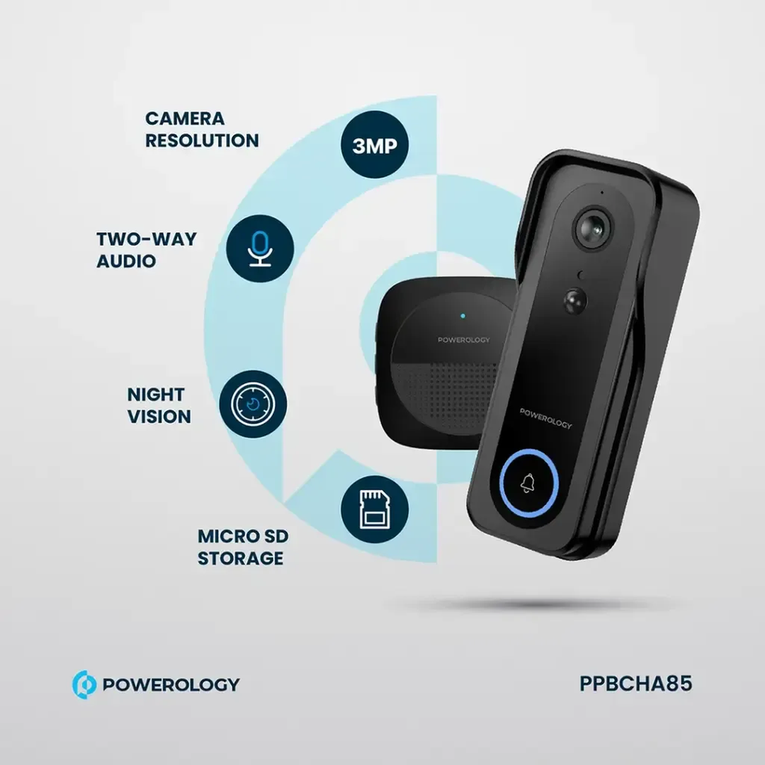 Powerology Smart Camera Doorbell - HUNA