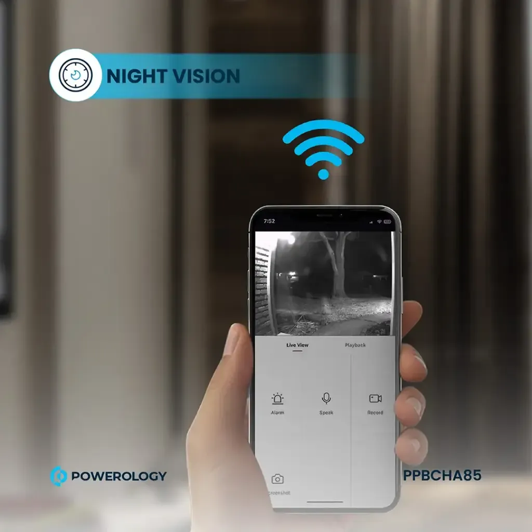 Powerology Smart Camera Doorbell - HUNA