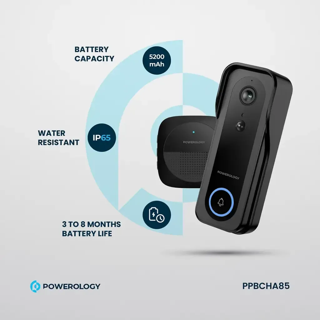 Powerology Smart Camera Doorbell - HUNA