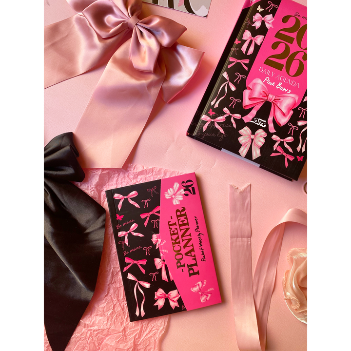 Pink Bows Agenda Gift Set 2026