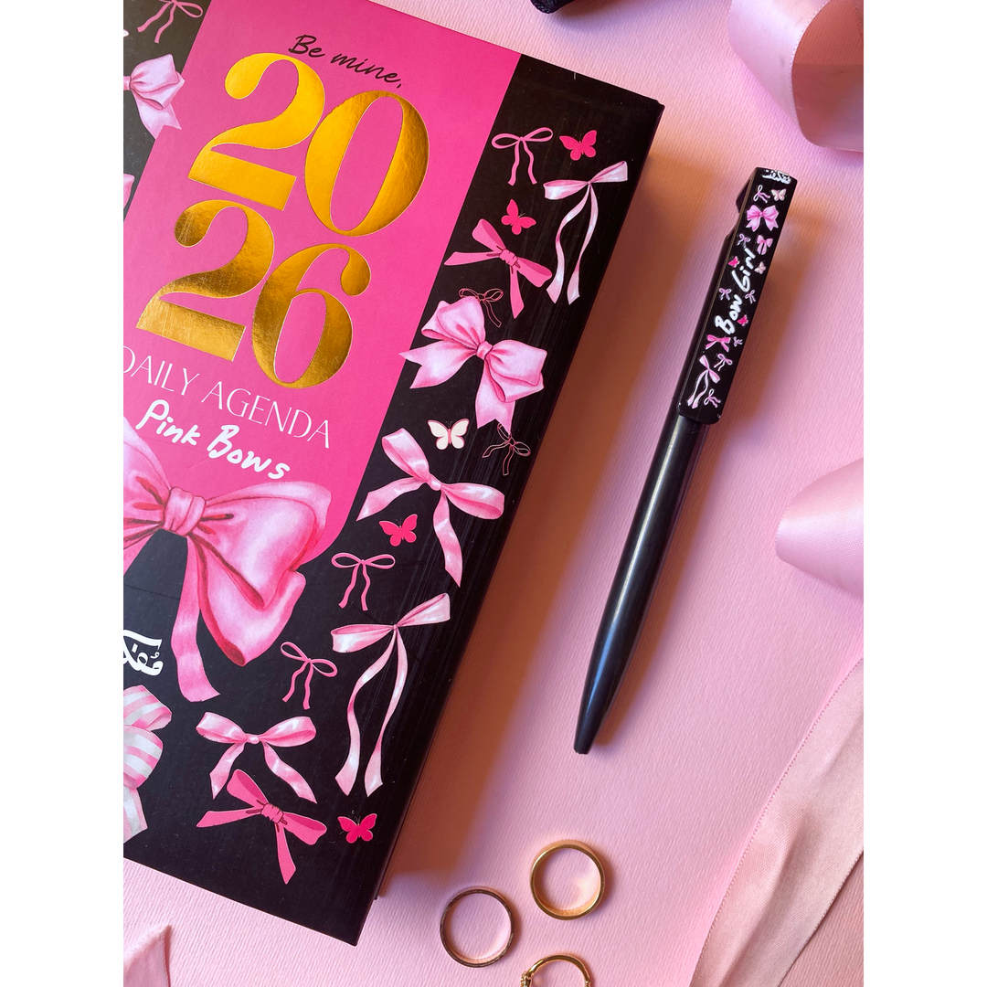 Pink Bows Agenda Gift Set 2026