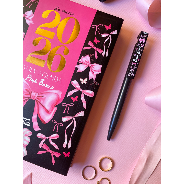 Pink Bows Agenda Gift Set 2026